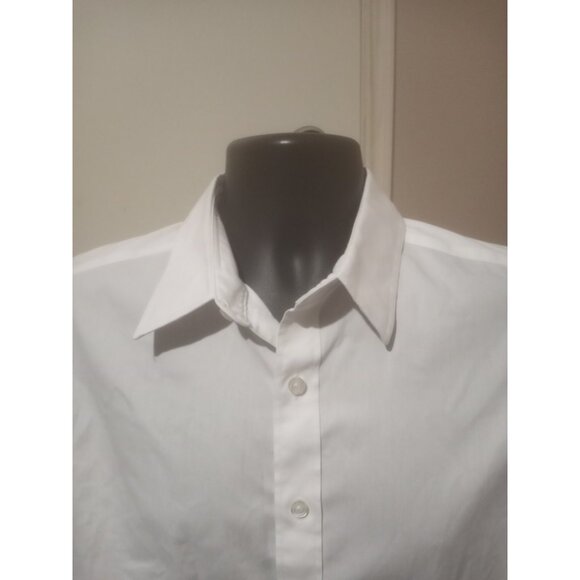 UNTUCKit Las Cases WF Men's Medium Tall Slim Fit White Long Sleeve Button Shirt - Picture 4 of 11
